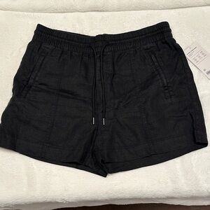 Athleta linen black shorts